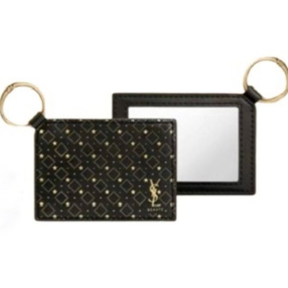 YSL Beauty Holiday Black and Gold Mirror Keychain - SEALED - Picture 2 of 3